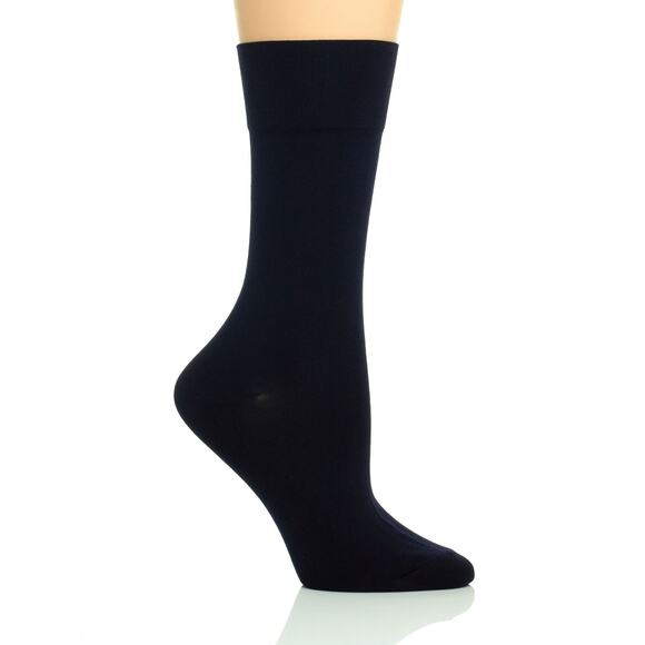Hue Women's One Size Black Ultrasmooth Crew Socks Comfort USA Made G34-7 - Picture 1 of 6